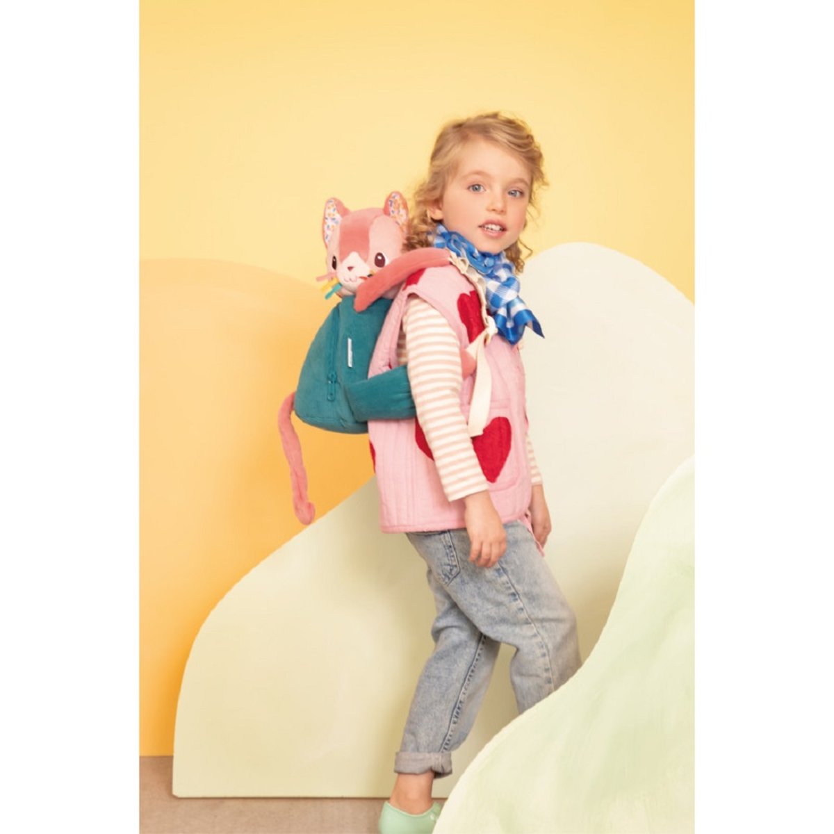 Sac à dos doux rose, bleu, jaune, LILLIPUTIENS