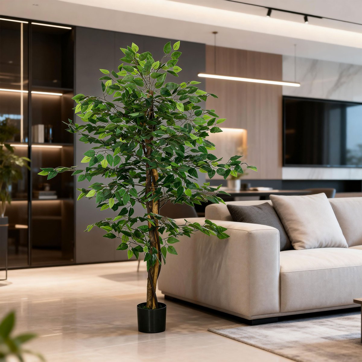 Plantes artificielles PEVA Vert vert, HOMCOM