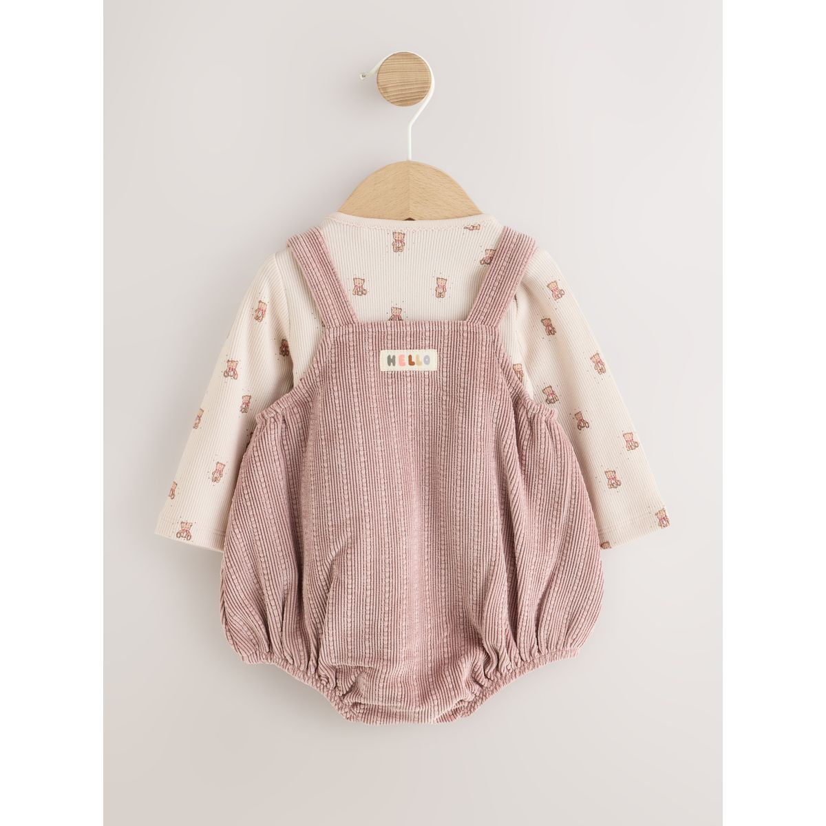 Body, barboteuse et collants bébé, 3 pièces cordon ours rose, NEXT