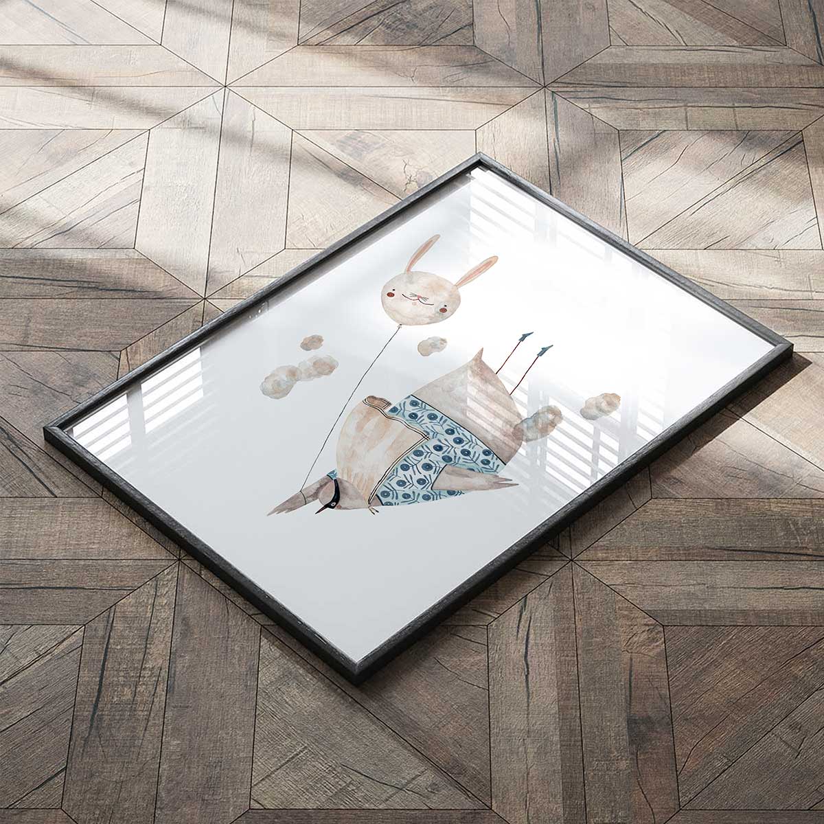 Affiche enfant oiseau heros affiche seule, HEXOA