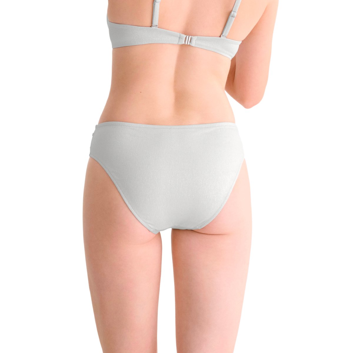 Bas maillot slip de bain taille haute BLUE LAGOON argent, LISCA