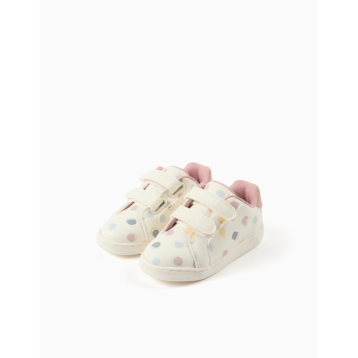 Baskets à scratch avec motif à pois mauve clair, ZIPPY
