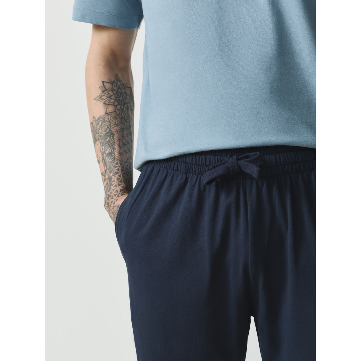 Ensemble pyjama short en jersey, lot de 2 café imprimé bleu/marron, NEXT