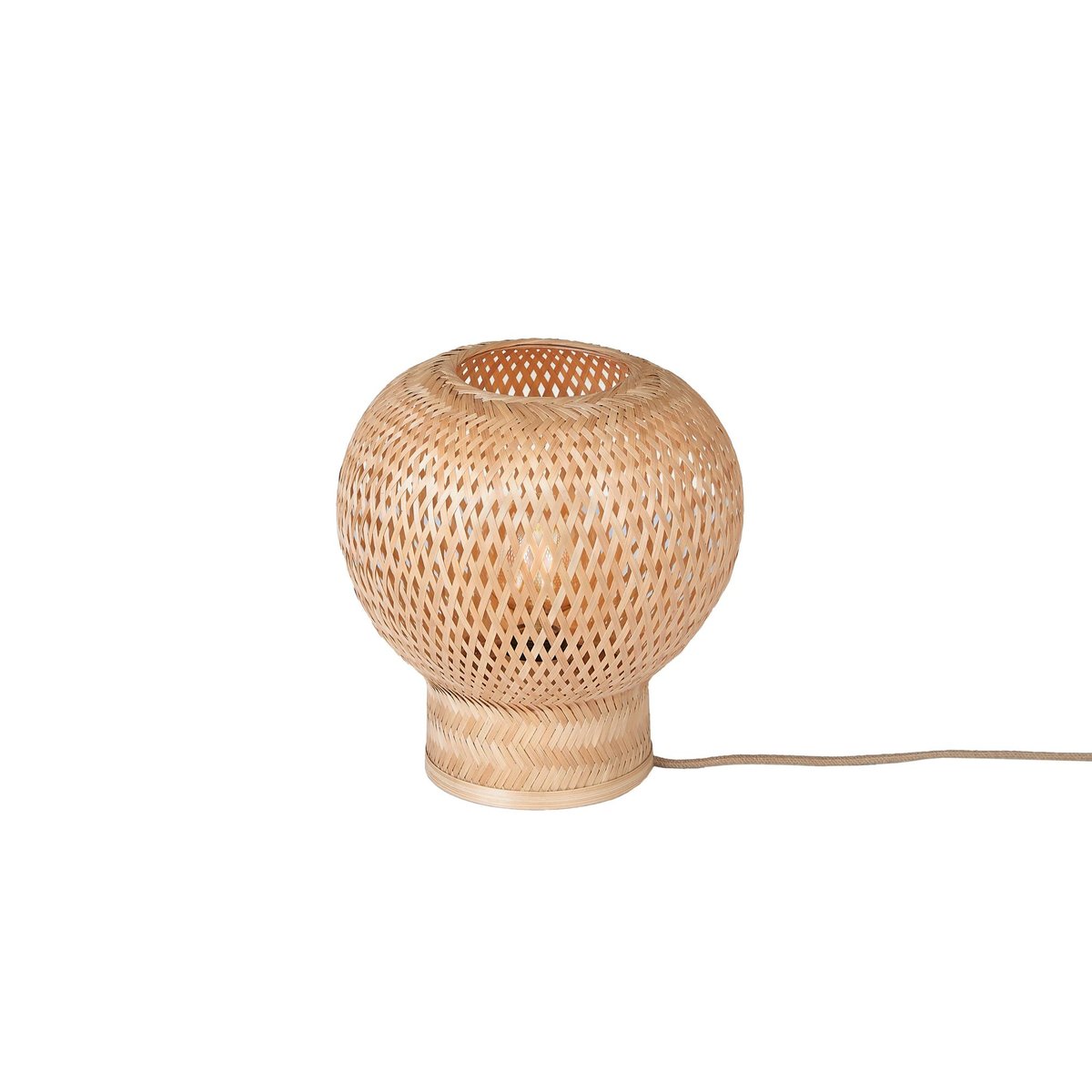 Lampe À Poser Bambou BARBADOS marron, GOOD & MOJO