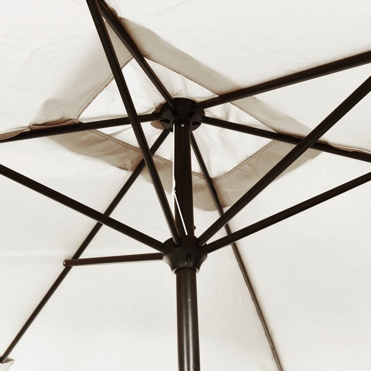 Parasol d'extérieur rectangulaire inclinable blanc, HOME MAISON