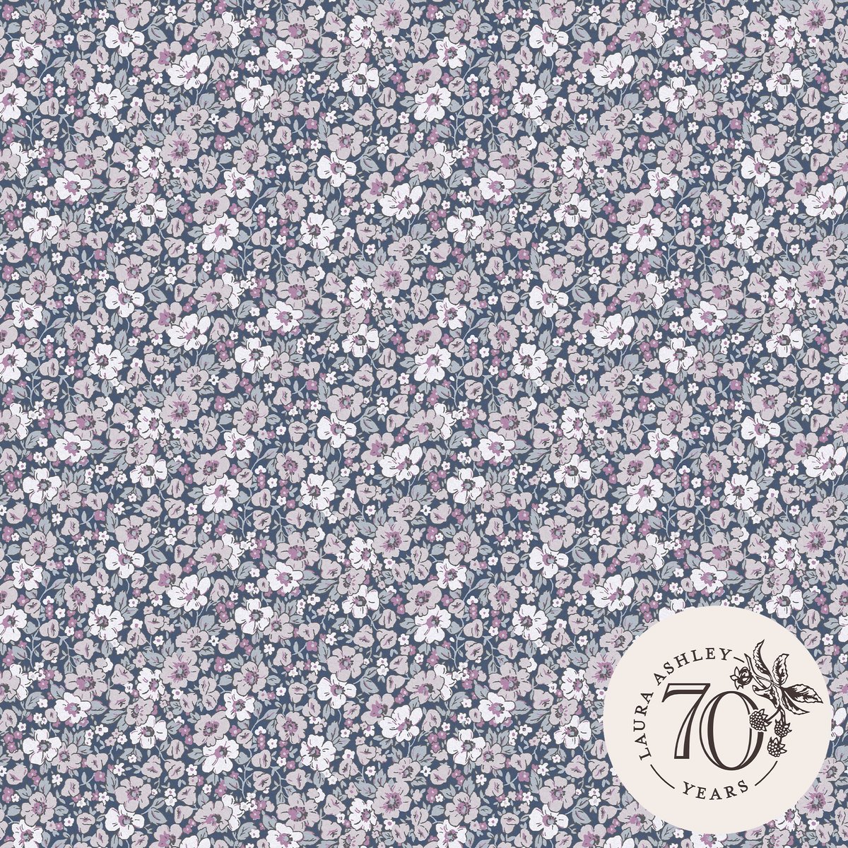 Papier peint liberty fleuri Libby violet, LAURA ASHLEY