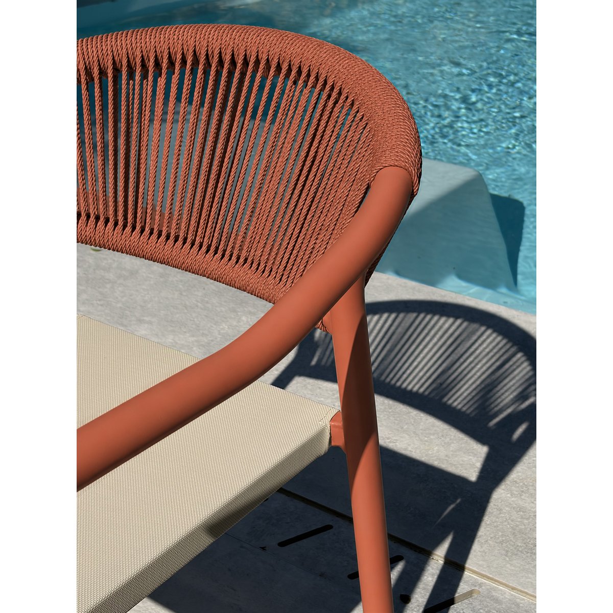 Ensemble repas de jardin en aluminium 6 places HANOI terracotta, DCB GARDEN
