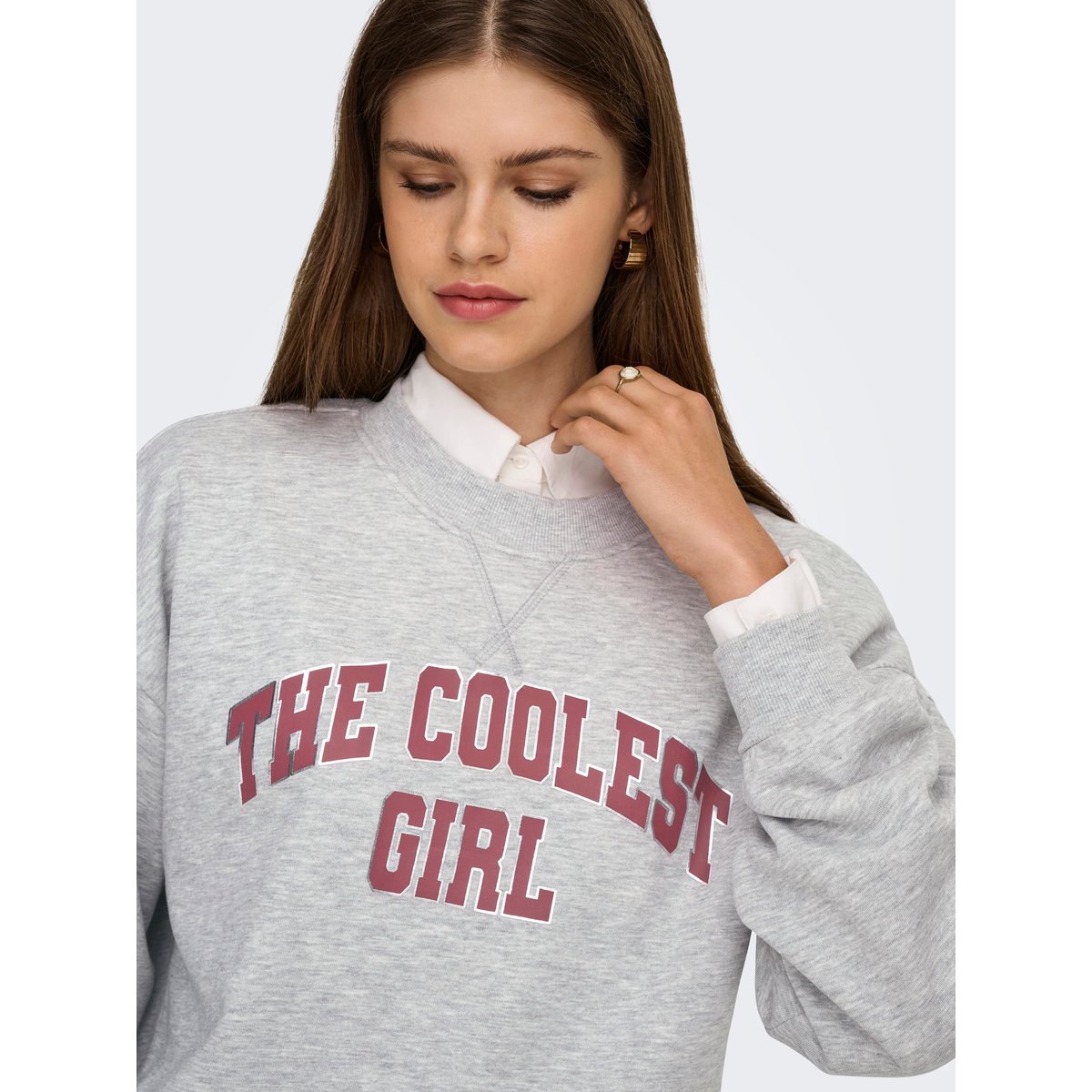 Sweat-Shirt light grey melange 1, ONLY