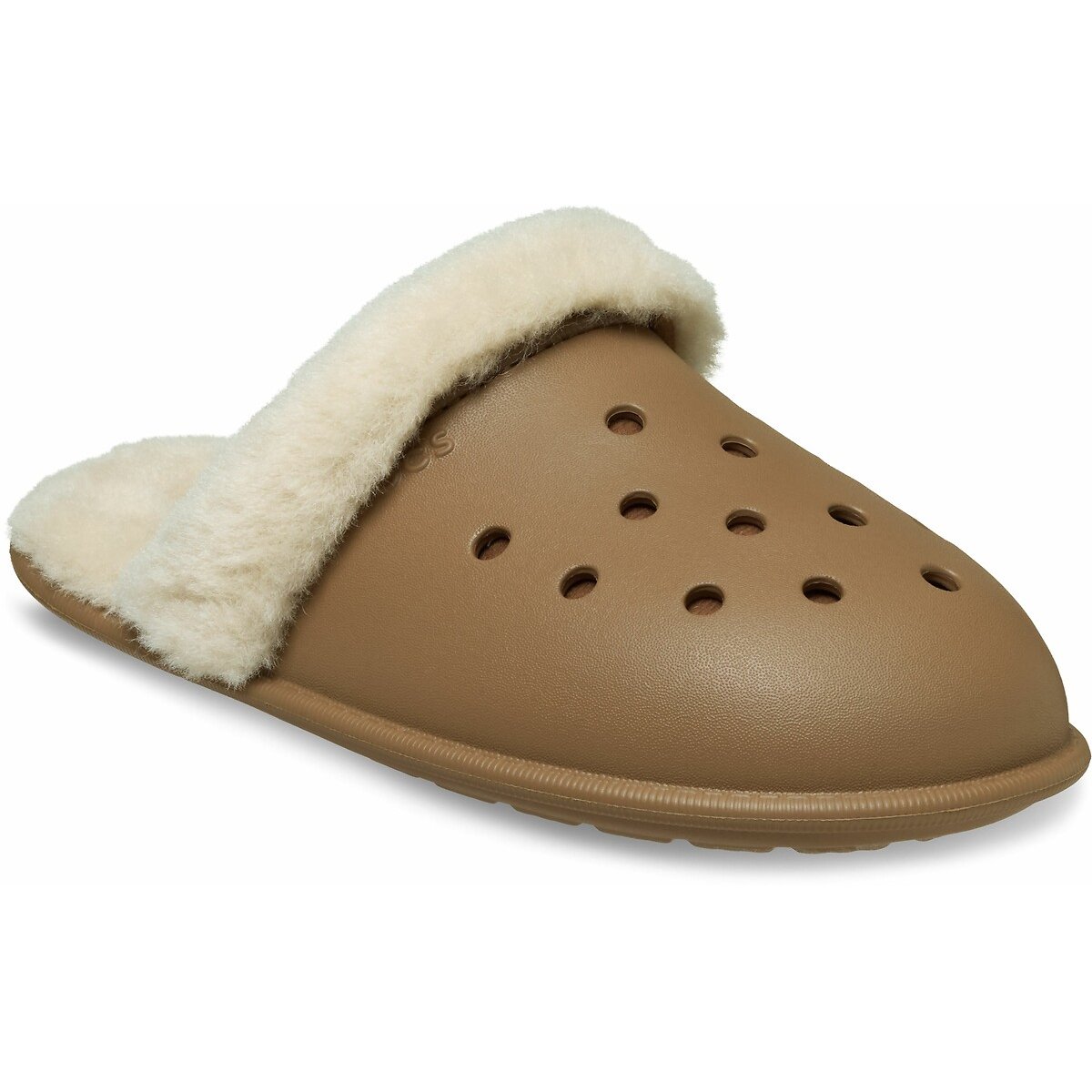 Chaussons Classic Fuzz marron clair, CROCS