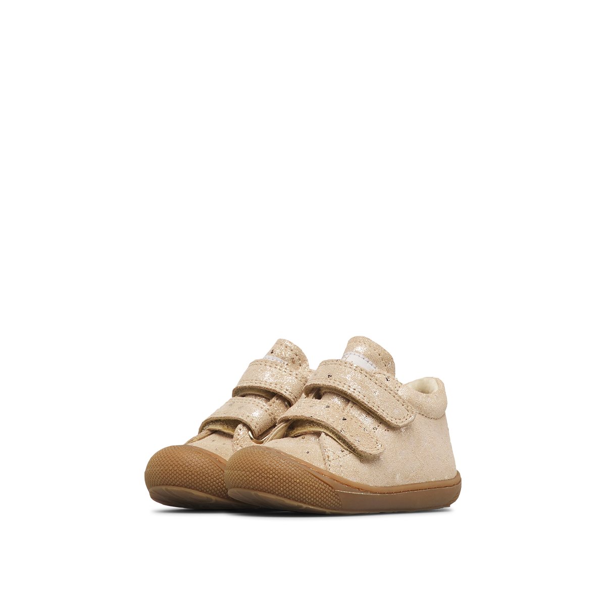 Chaussures premiers pas en suède COCOON VL platine-marron, NATURINO