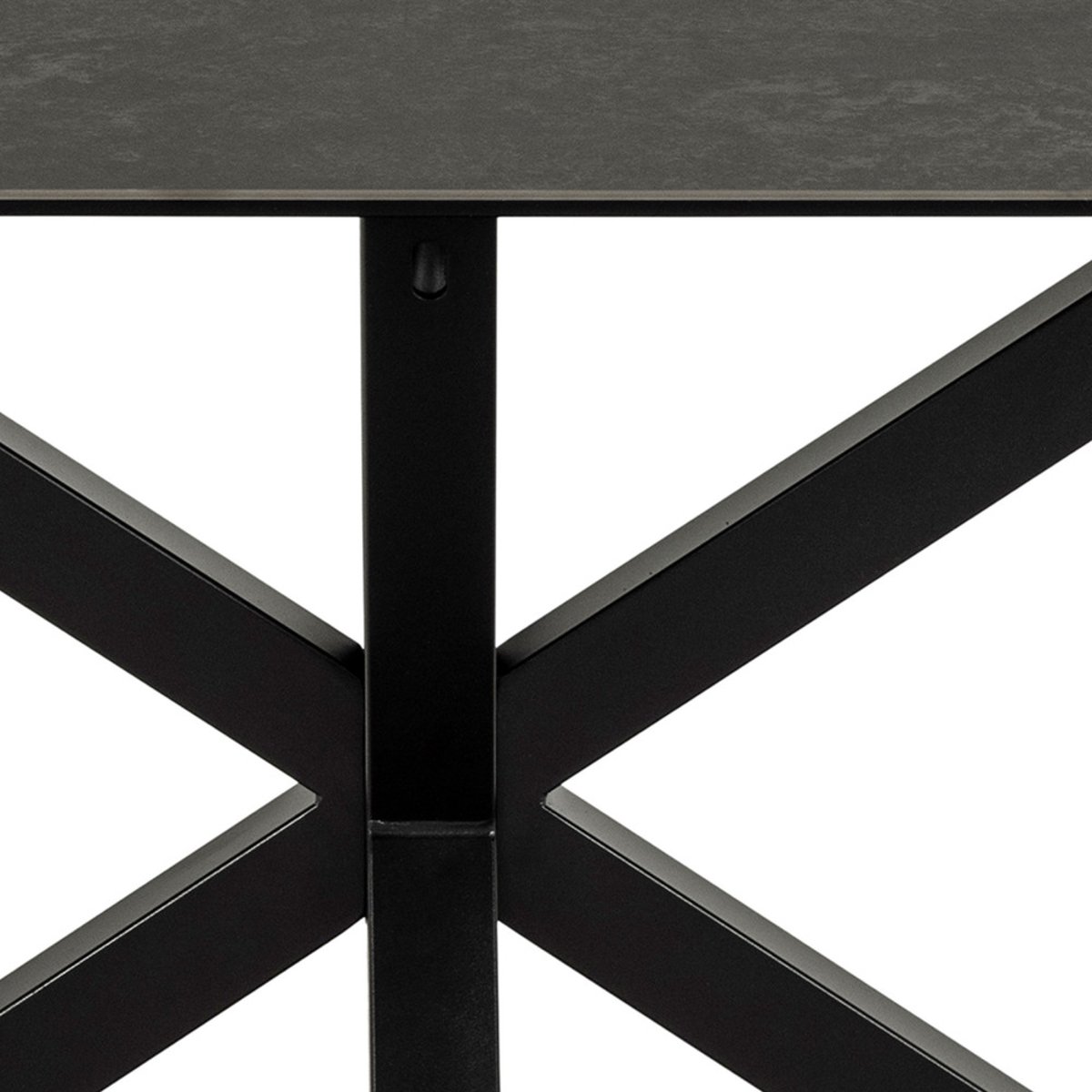 Table à manger 6 personnes en céramique et métal- EURAME noir, DRAWER