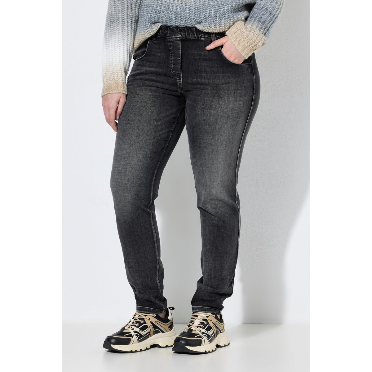 Jegging Sienna à jambe étroite noir, ULLA POPKEN
