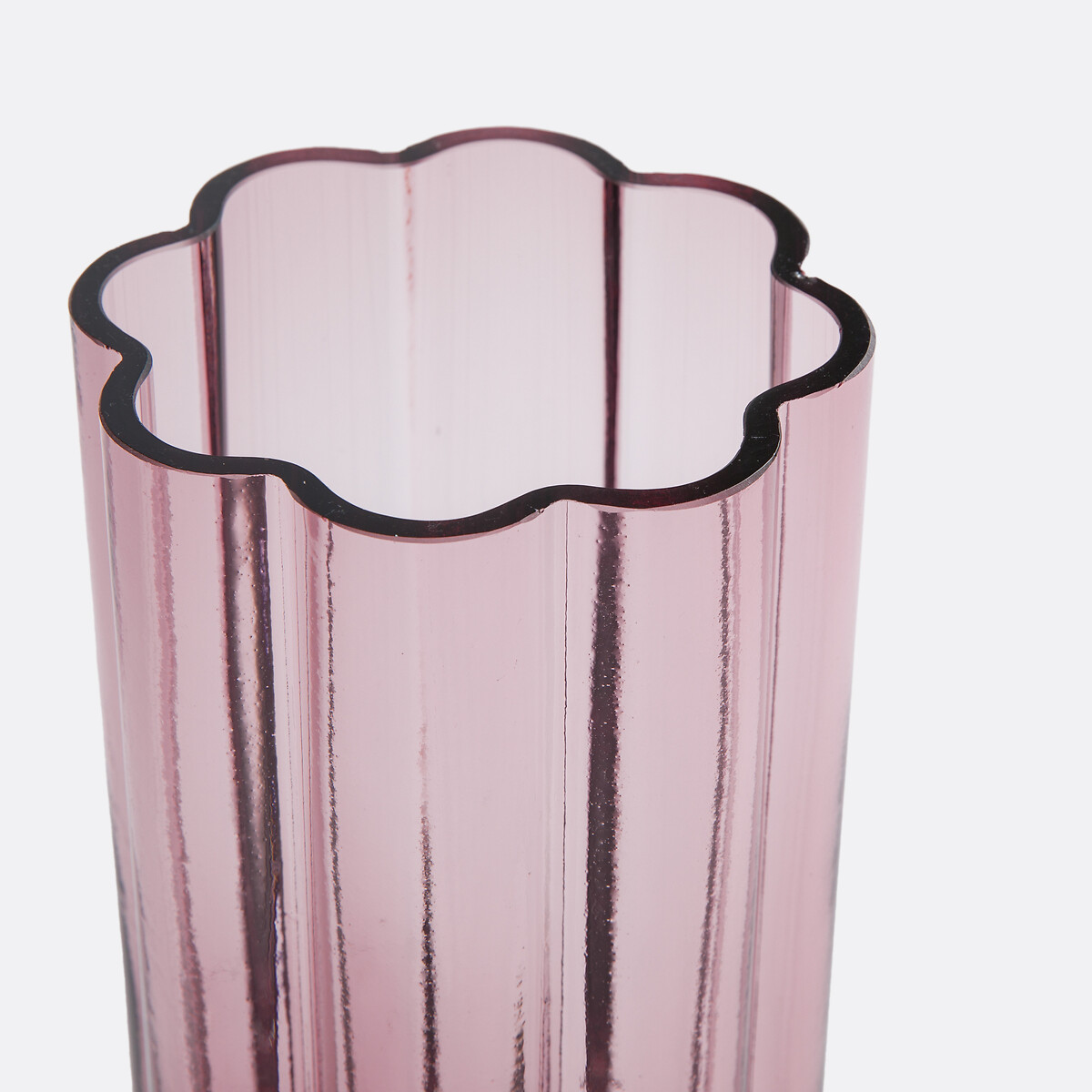 Helia Clear Glass Vase, H25cm pink, LA REDOUTE INTERIEURS