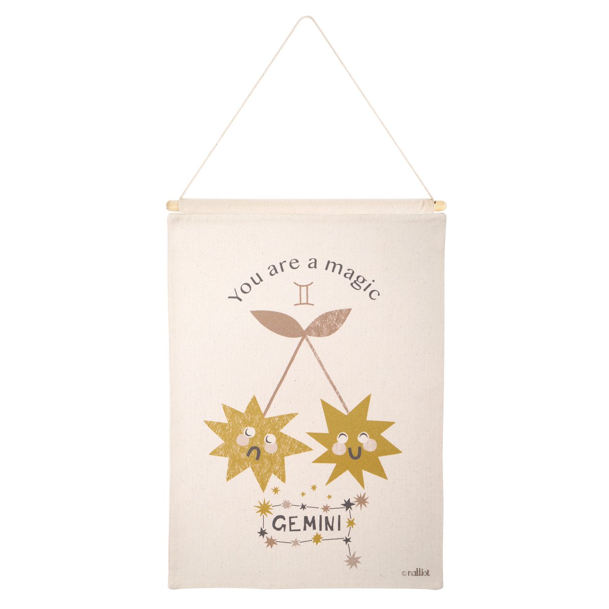 Décoration murale enfant LITTLE GEMINI naturel, NATTIOT