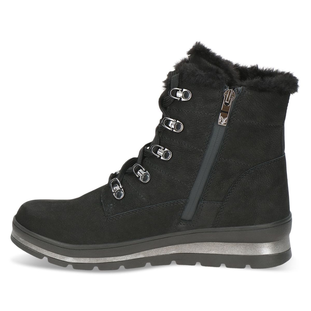 Bottine fourée noir nubuck, CAPRICE