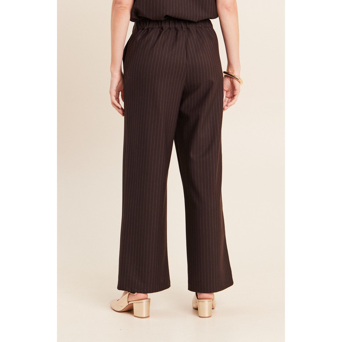 Pantalon large 7/8ème marron, BREAL