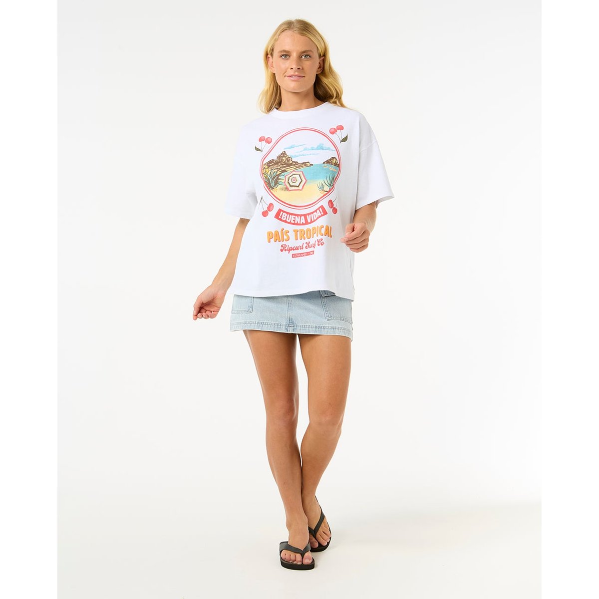 T-shirt COVE HERITAGE TEE optical white, RIP CURL