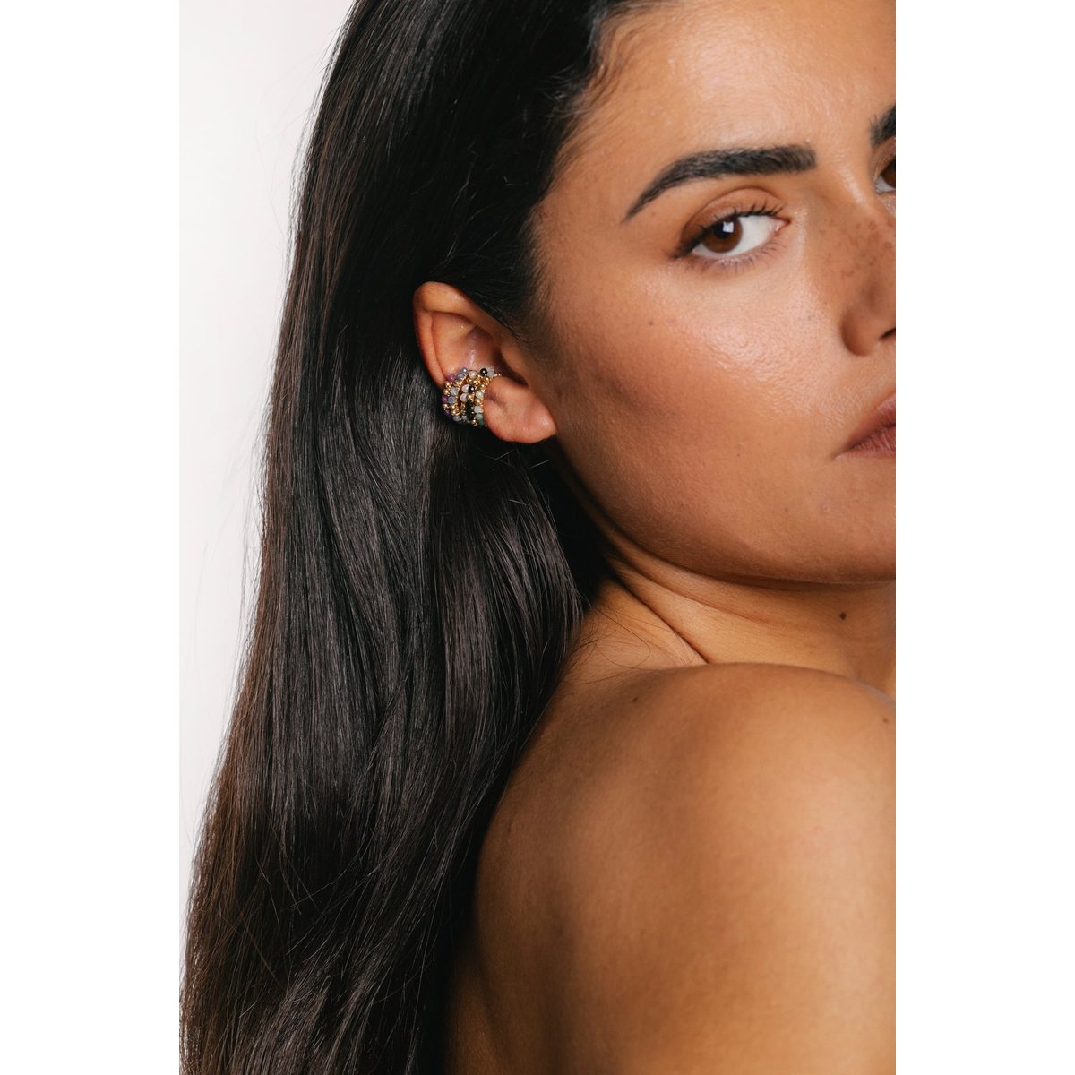 Faux piercing Frida - Perle de culture argent / tanzanite, YAY PARIS