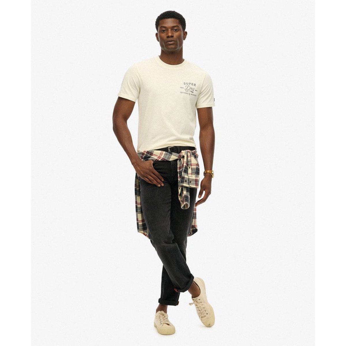 T-shirt décontracté Cutters And Makers blanc cassé, SUPERDRY