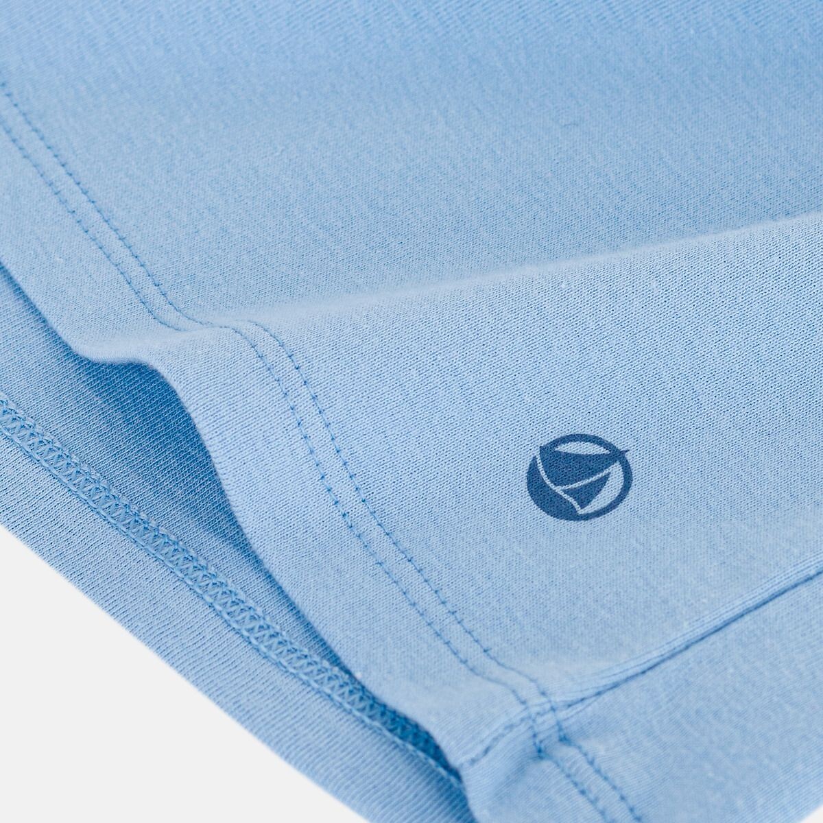 T-shirt manches courtes col rond bleu marine, PETIT BATEAU