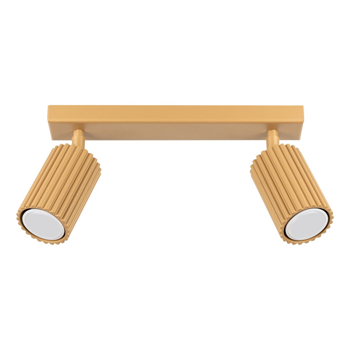 Plafonnier Aluminium Doré GU10 2 Karbon jaune, EDEN