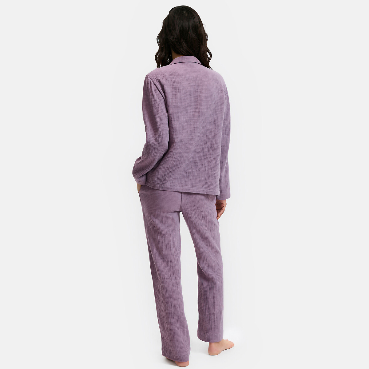 Pyjama en gaze de coton, Signature MARGOT figue, LA REDOUTE COLLECTIONS