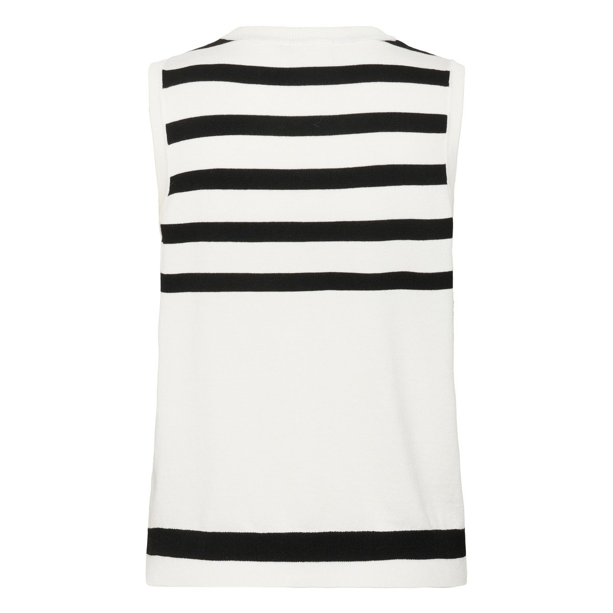 Pullover tricoté blanc/noir rayures chalk/black deep stripe, KAFFE