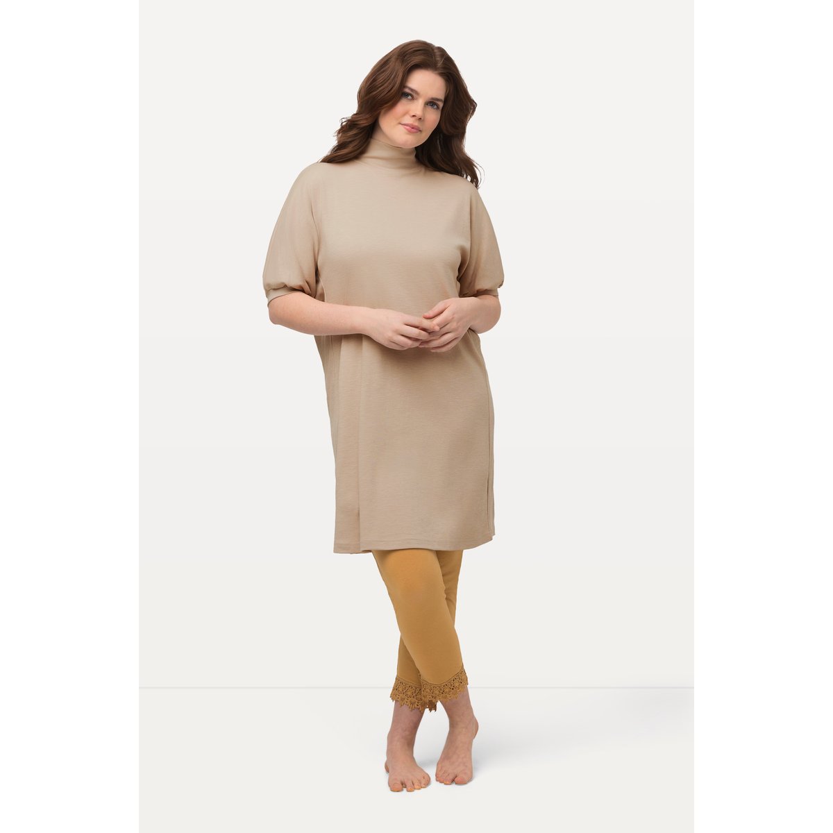 Long T-shirt, coupe en forme d'œuf crème, ULLA POPKEN