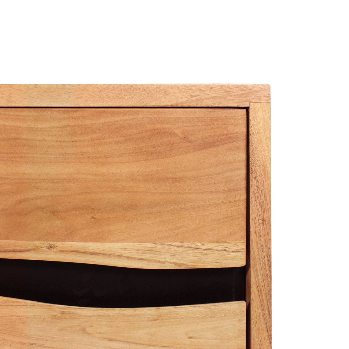 Buffet en bois d'acacia et métal MAHÉ noir, MADE IN MEUBLES