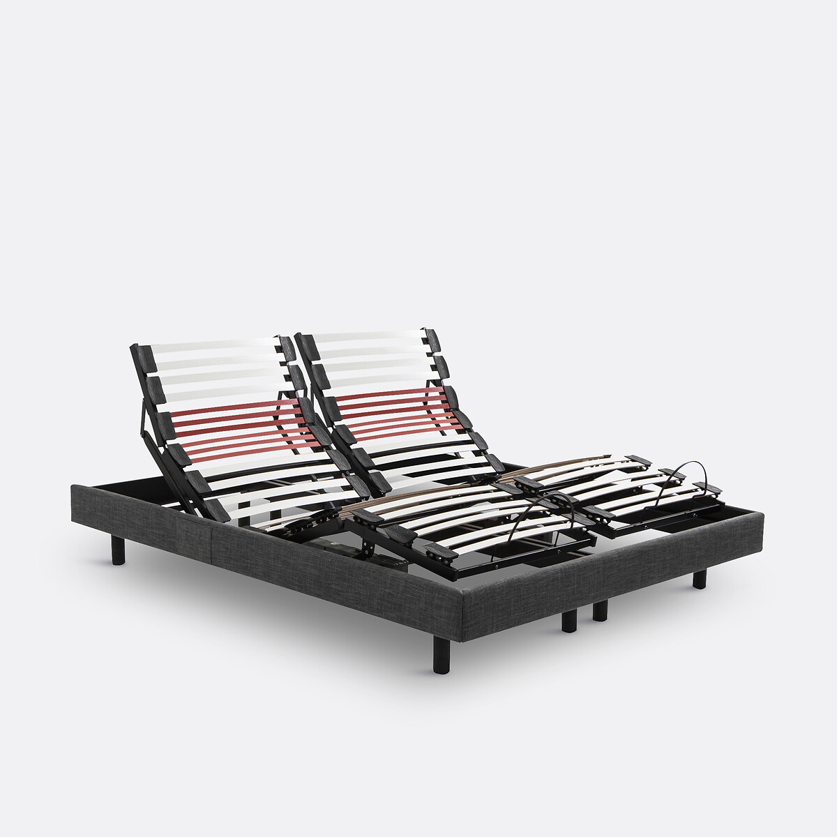 Sommier de relaxation électrique Horizon chiné gris, EPEDA