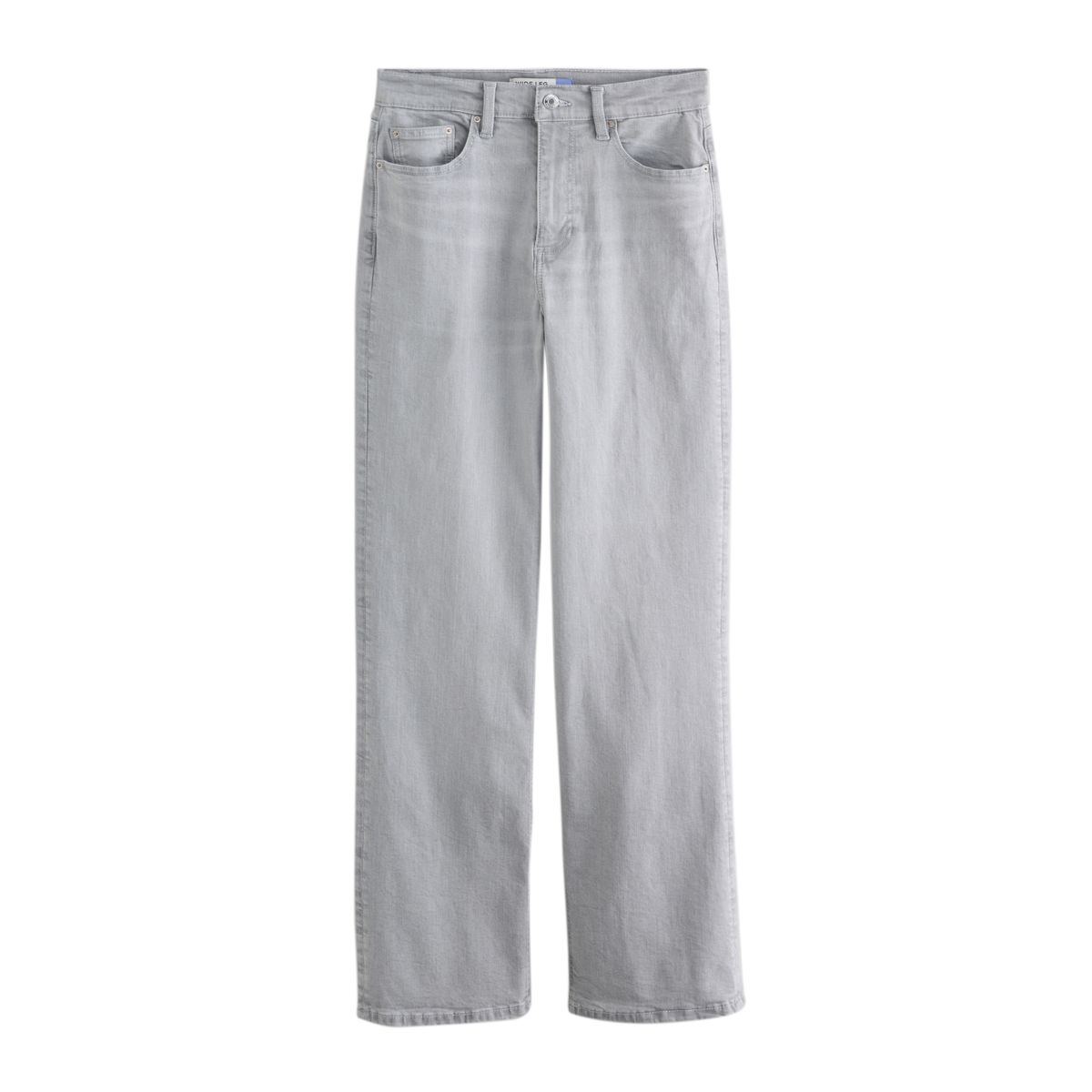 Jean large stretch à taille haute gris, NEXT