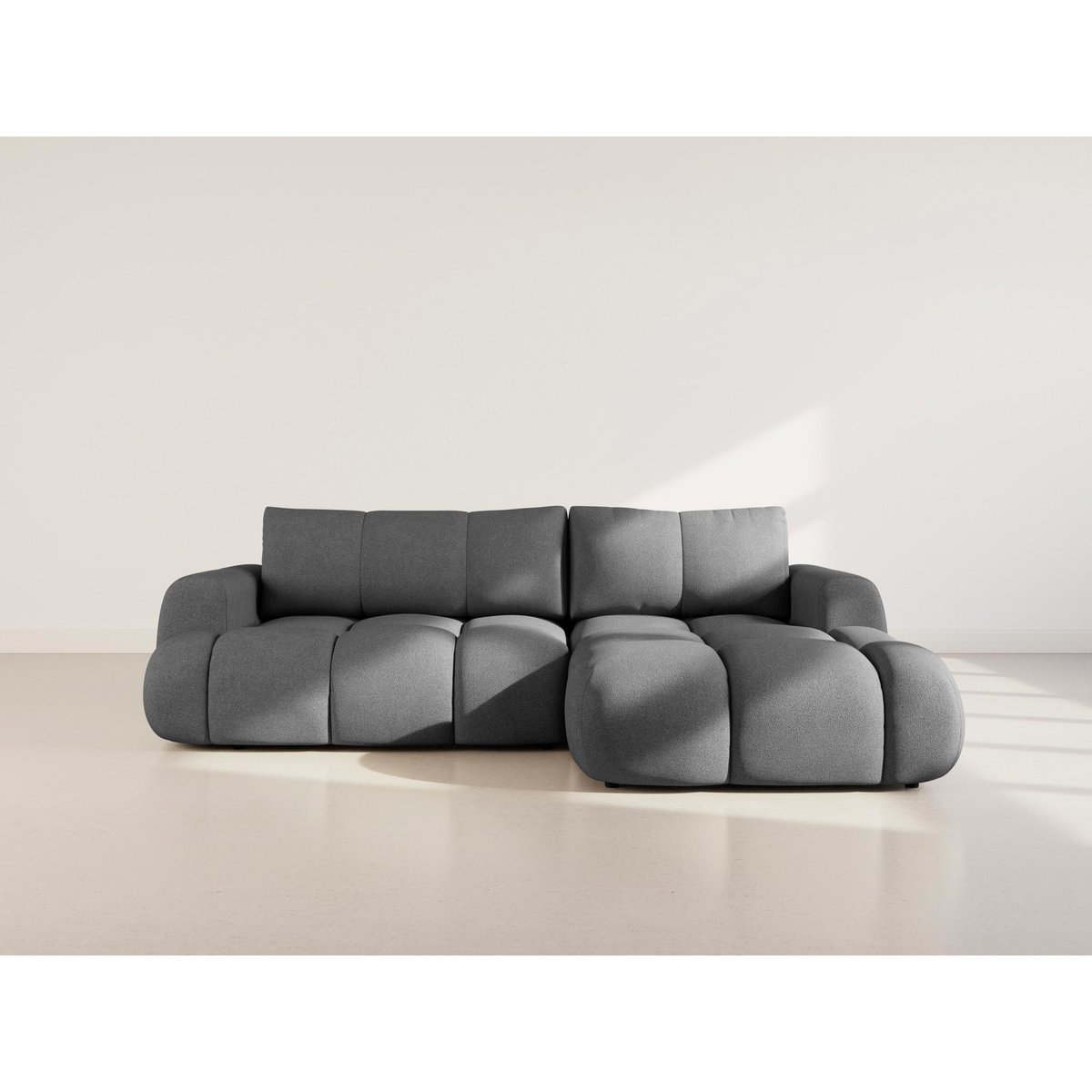 Canapé d'Angle Convertible 4 places - YULIN gris, BEST MOBILIER