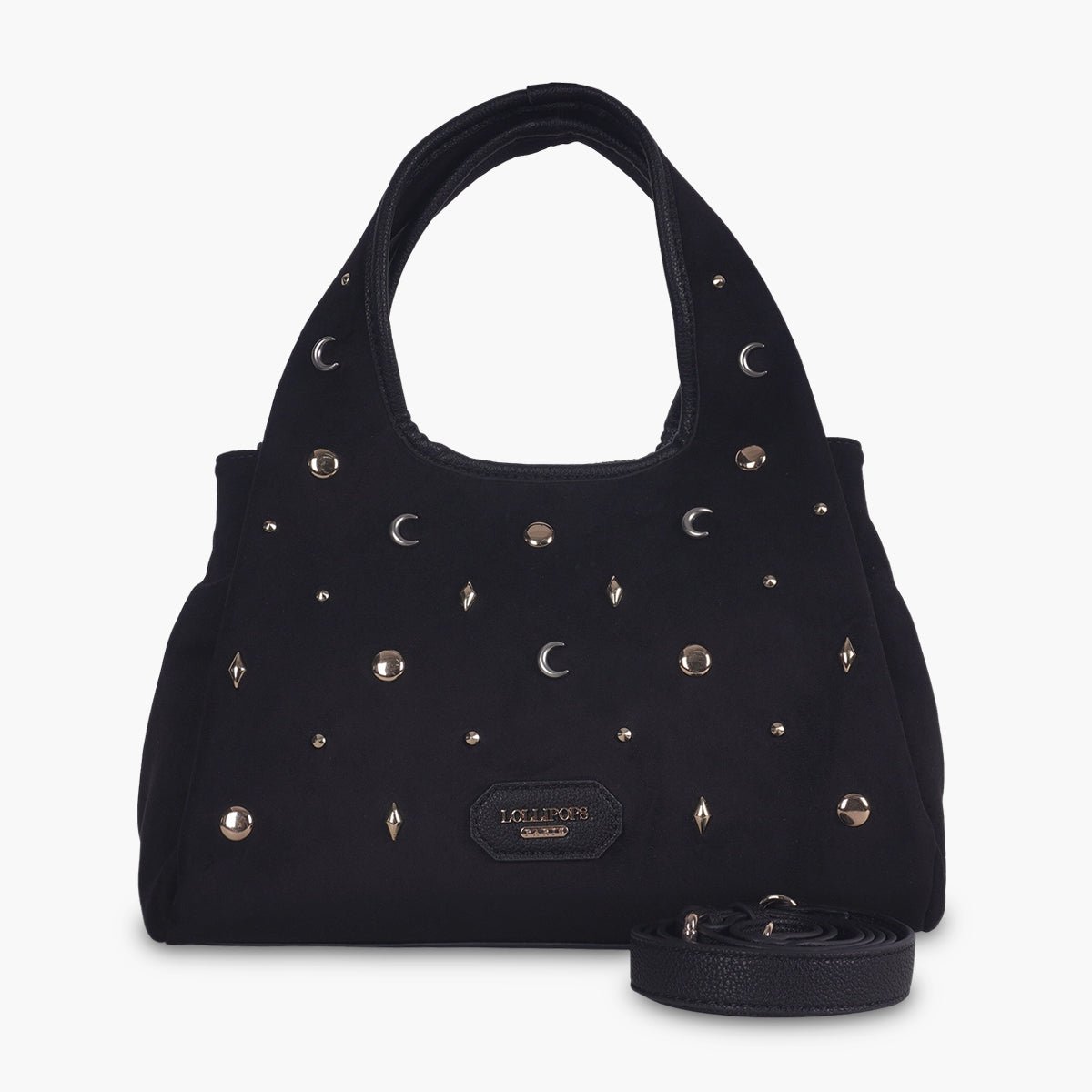 Sac Shopper M noir Talaya doré, LOLLIPOPS