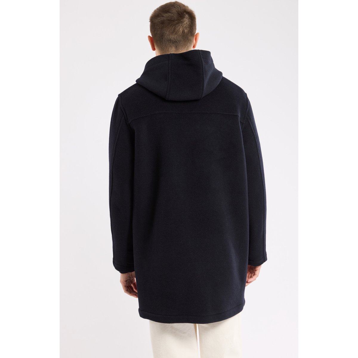 Duffle-coat Héritage en laine MARTIN rich navy/ micro motif gri, ARMOR-LUX