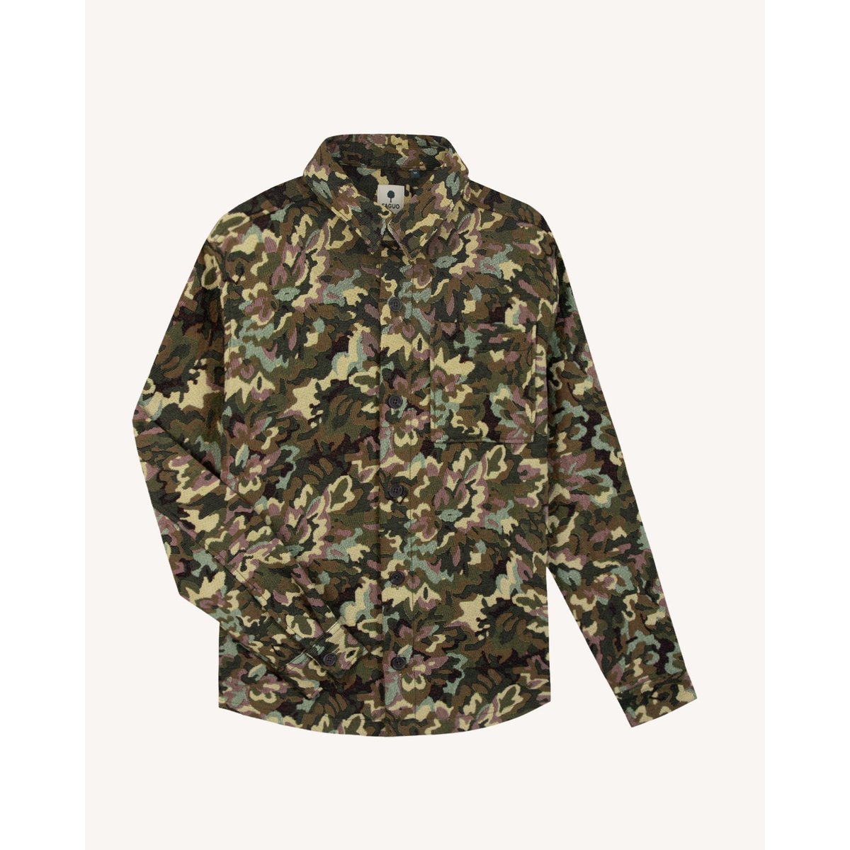 Sur-chemise en jacquard kaki, FAGUO