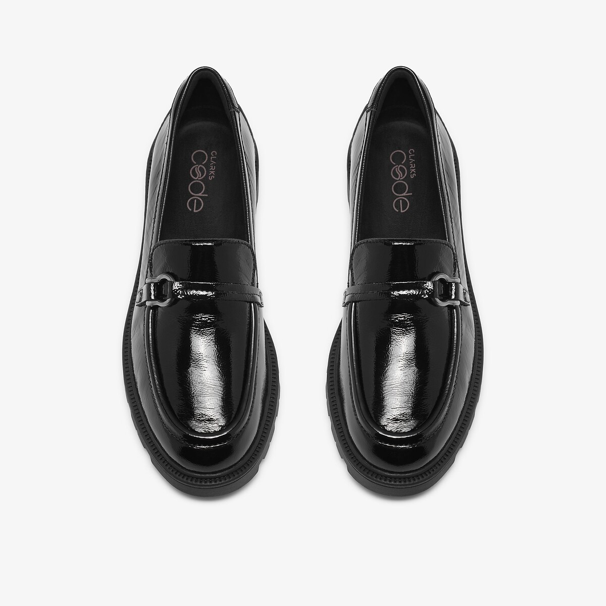 Mocassini in pelle verniciata, CODICE L STEP nero , CLARKS