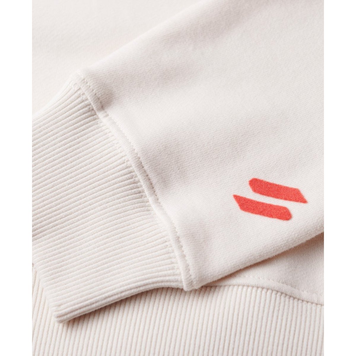 Sweat à capuche droit à logo Sportswear riz blanc, SUPERDRY