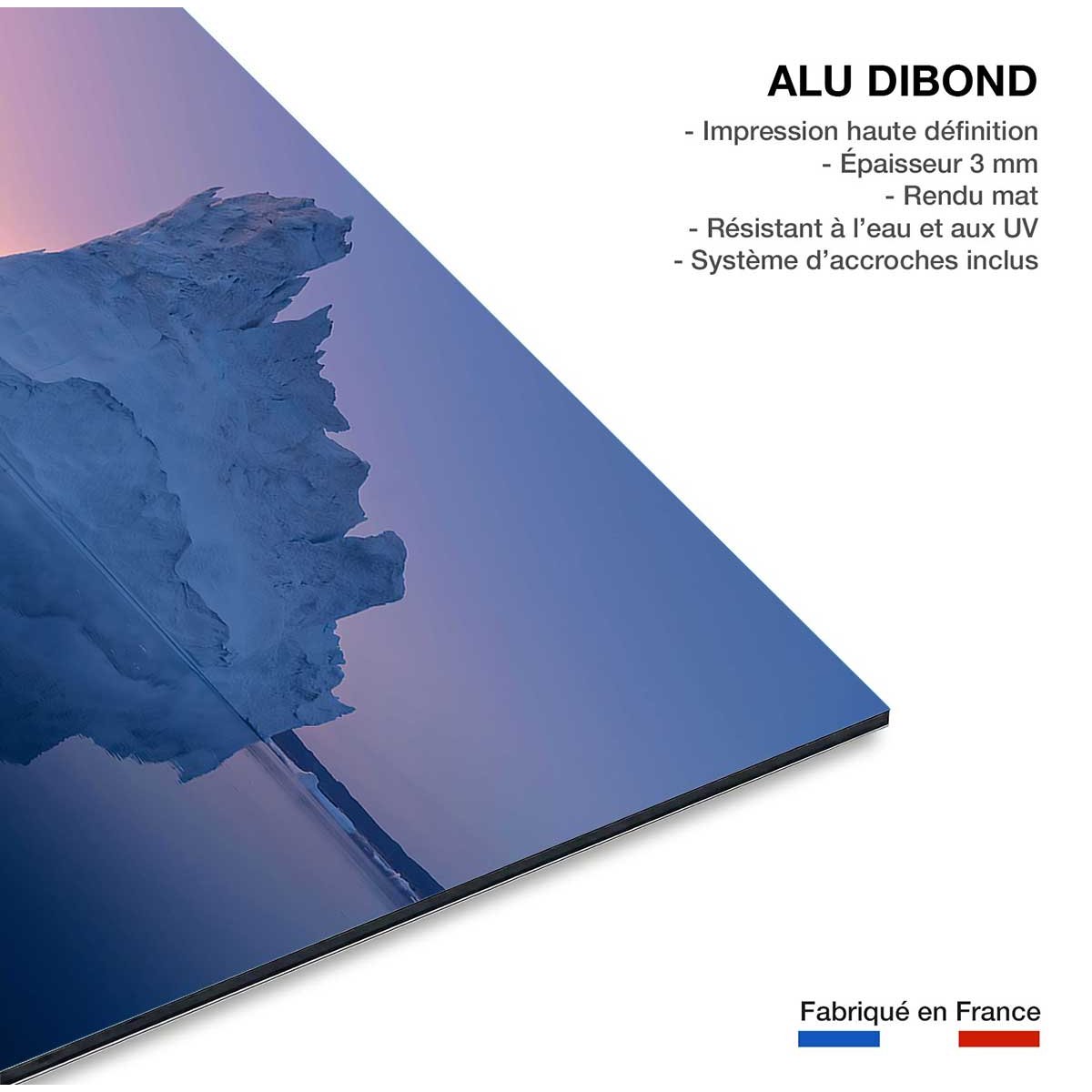 Tableau iceberg disco tableau alu dibond, HEXOA