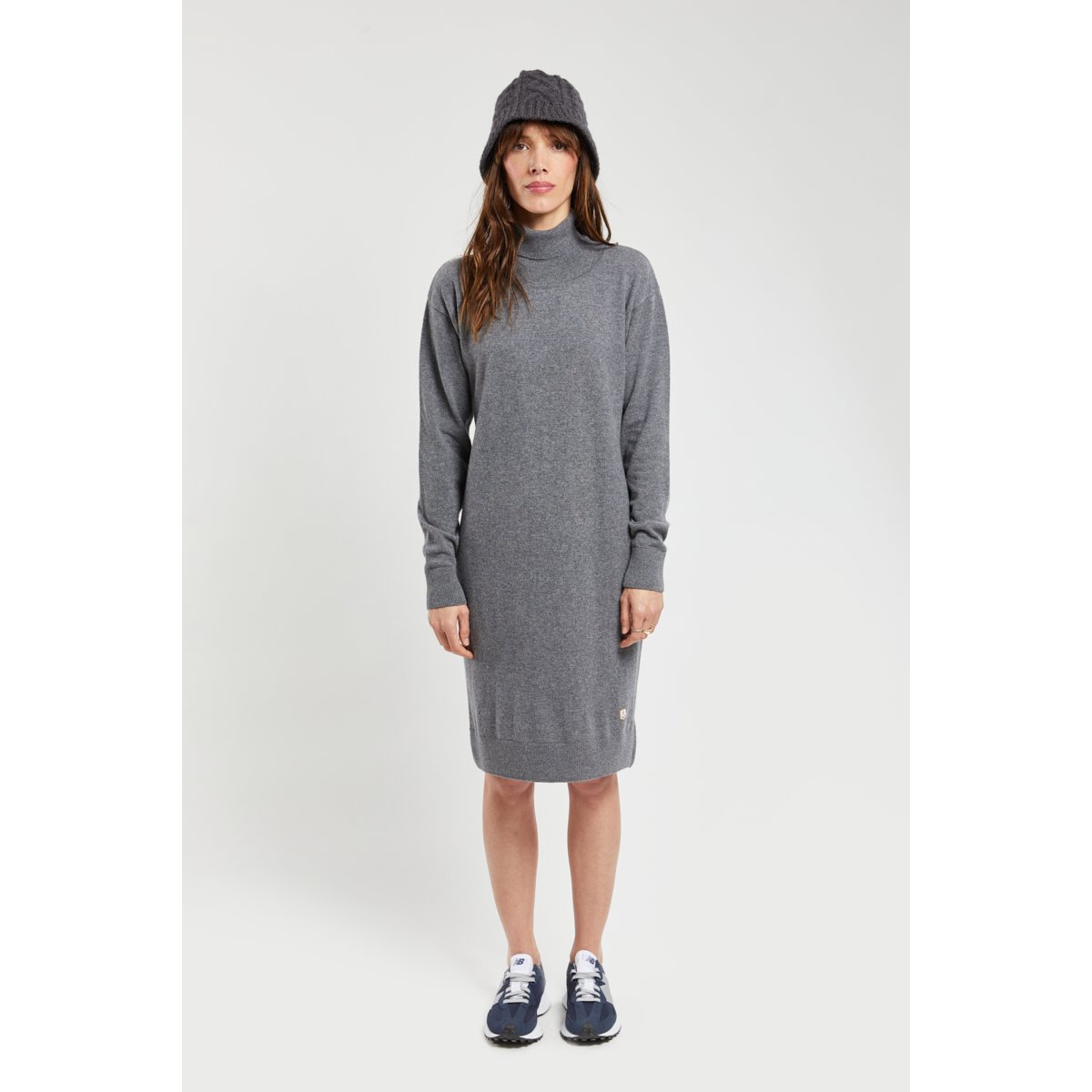Robe col roulé Héritage en laine et cachemire HERITAGE misty grey, ARMOR-LUX