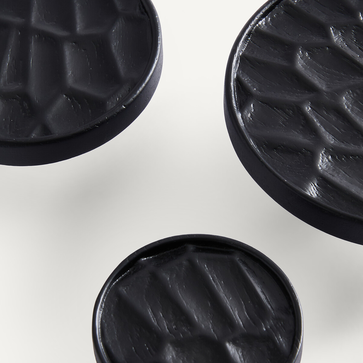 Lot de 3 patères en chêne teinté, HANGO chêne teinté noir, AM.PM