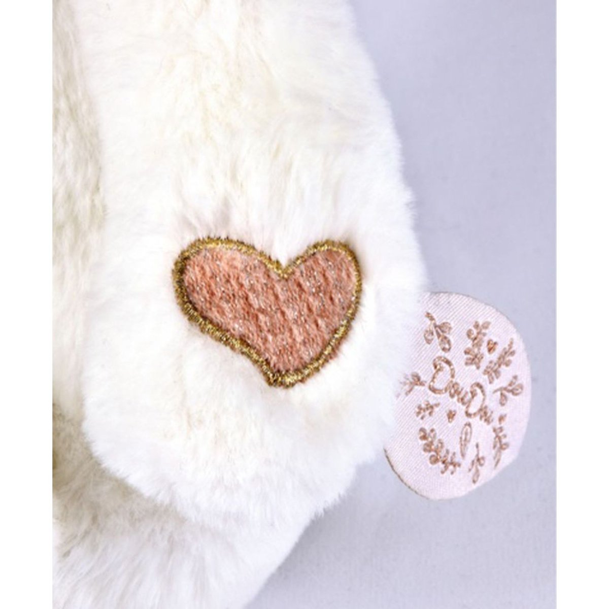 DOUDOU 25 ANS - OURS ROSE Pantin avec doudou mouchoir couleur unique, DOUDOU ET COMPAGNIE