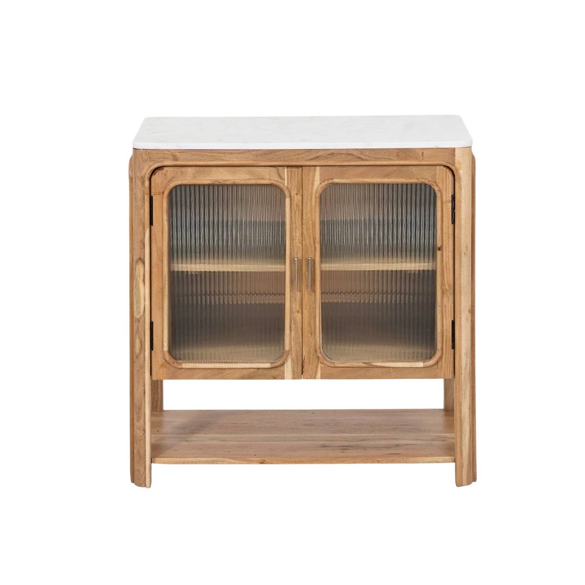 Meuble sous vasque en bois d'acacia EMYR bois clair, MADE IN MEUBLES 