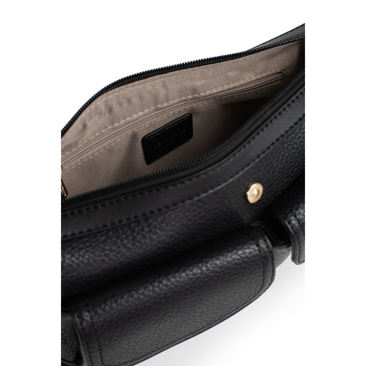 Sac porté épaule 1 anse ELLA noir, HEXAGONA