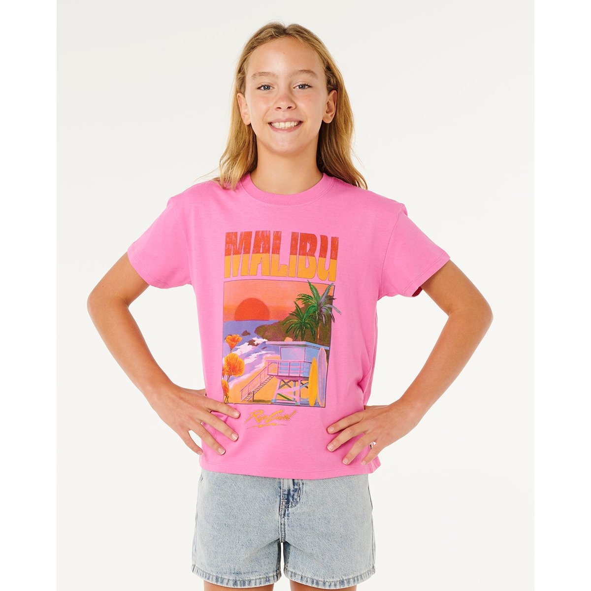 T-shirt Hayley O Relaxed fille super rose, RIP CURL