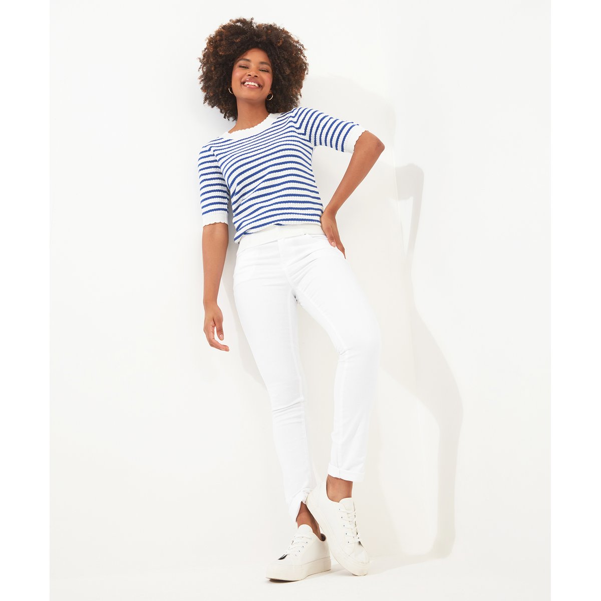Jean Basique Skinny en Denim Extensible blanc, JOE BROWNS