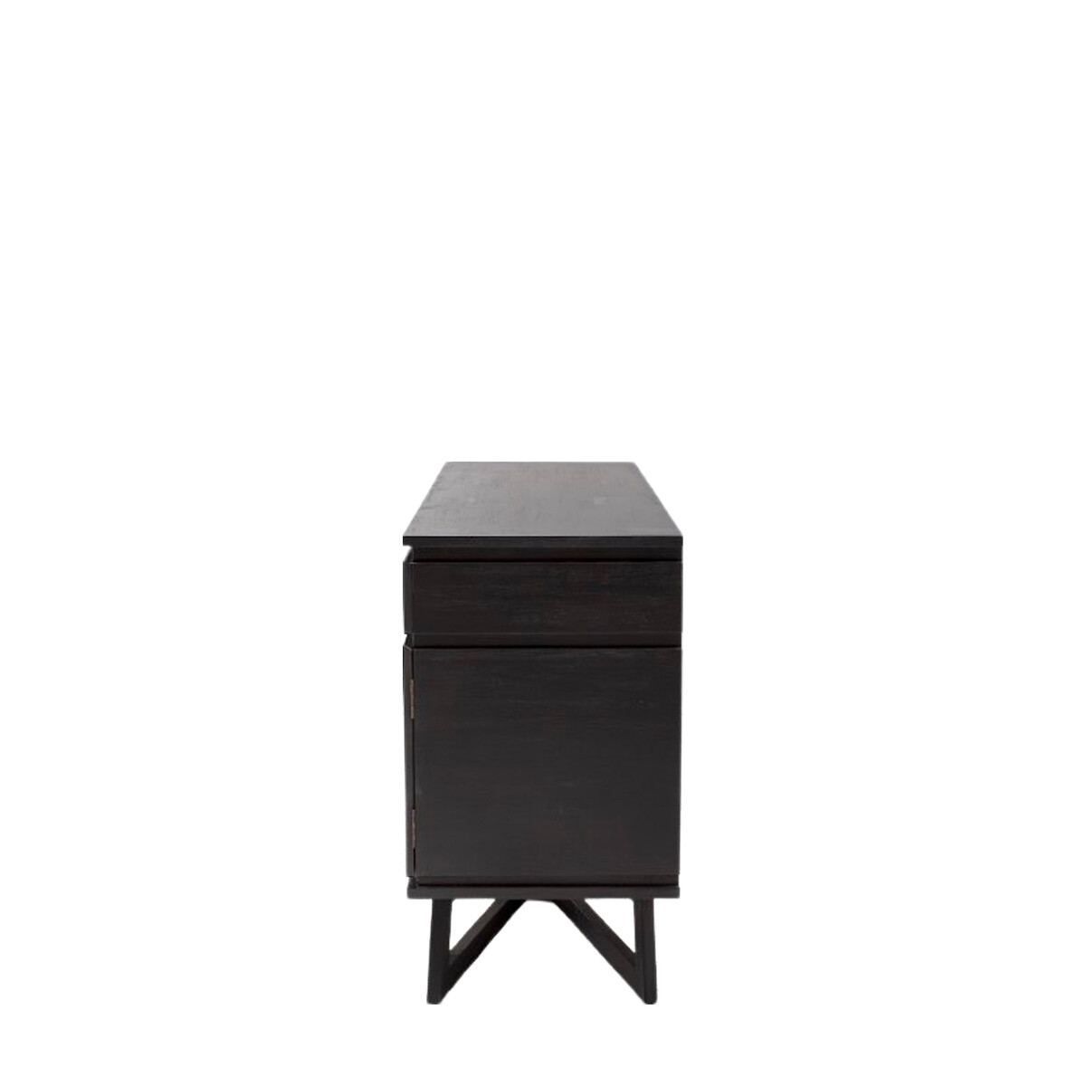 Barauni Boho Wooden 3 Door Sideboard black, ÉDITÉ