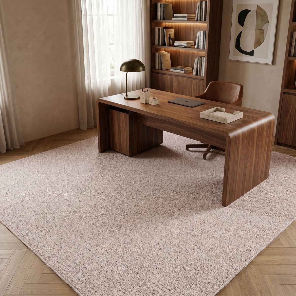 Tapis lavable effet bouclé tufté BOUCLETTE blanc multicolore, THE DECO FACTORY