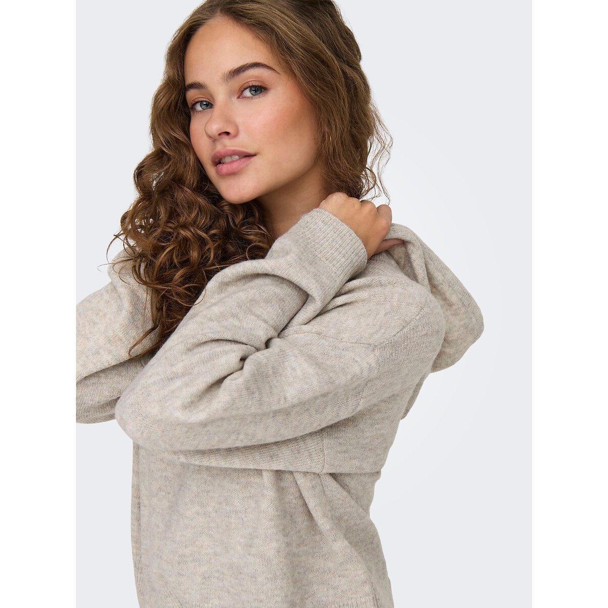 Pull con cappuccio beige, JDY