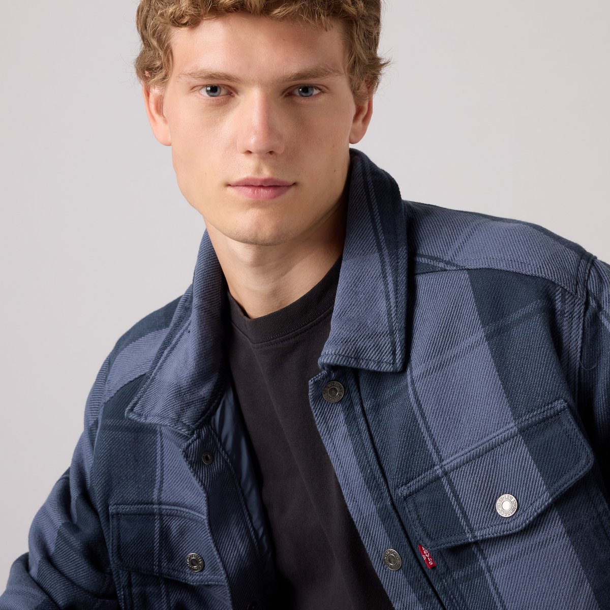 Surchemise Spruce bleu - adi plaid vintage indigo, LEVI'S