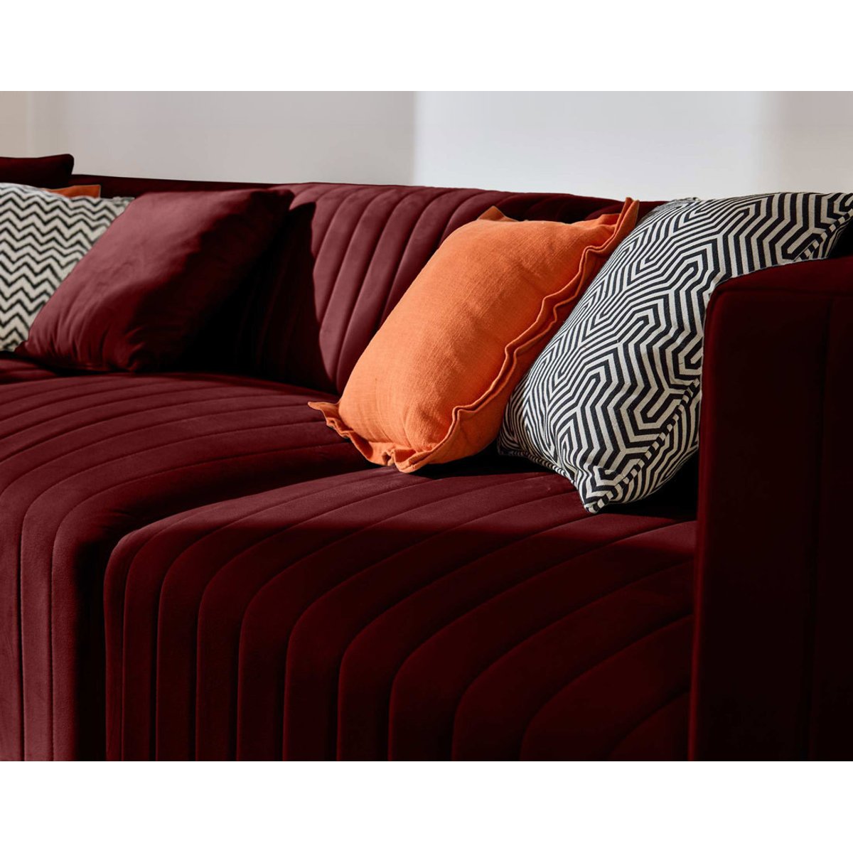 Canapé Modulable 3 places - NOVA rouge, BEST MOBILIER